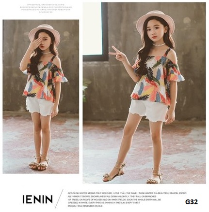 stelan tank top celana mini anak